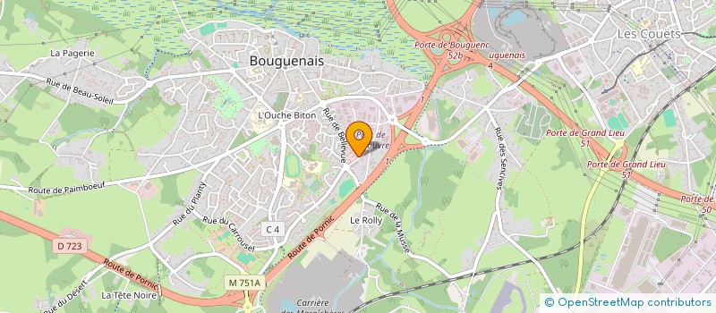 localisation de l'entreprise MONSIEUR XAVIER AMELINE à BOUGUENAIS