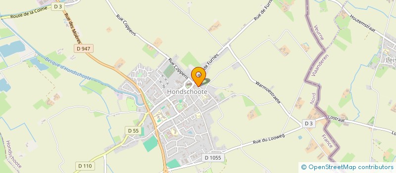 localisation de l'entreprise MONSIEUR XAVIER ARLON  HONDSCHOOTE