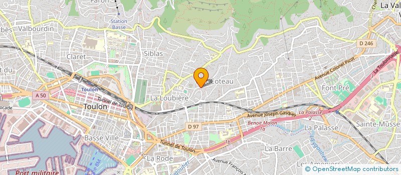 localisation de l'entreprise MONSIEUR XAVIER ARNAUD  TOULON