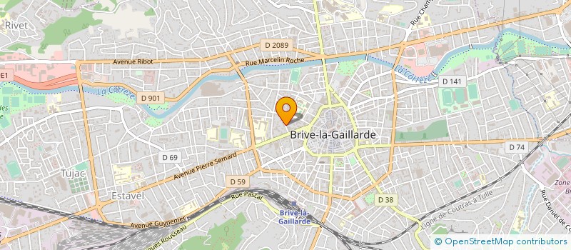 localisation de l'entreprise MONSIEUR XAVIER AUBINEAU  BRIVE-LA-GAILLARDE