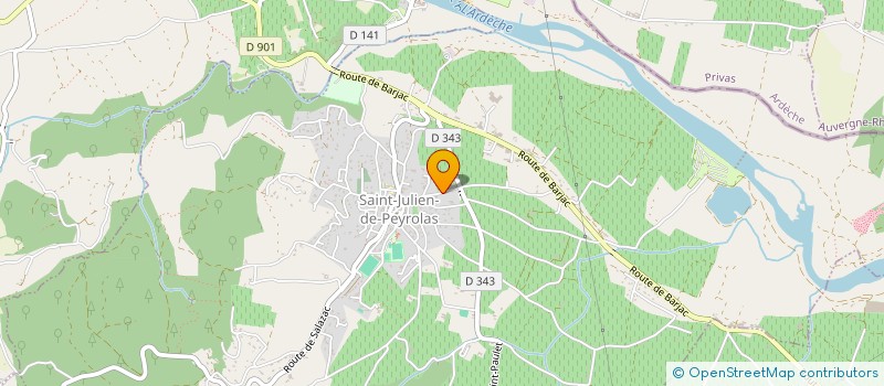 localisation de l'entreprise MONSIEUR XAVIER BARNOUIN  SAINT-JULIEN-DE-PEYROLAS