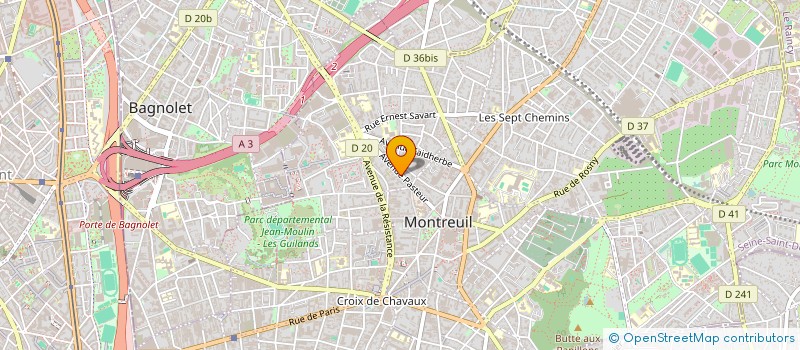localisation de l'entreprise MONSIEUR XAVIER BARRAL à MONTREUIL