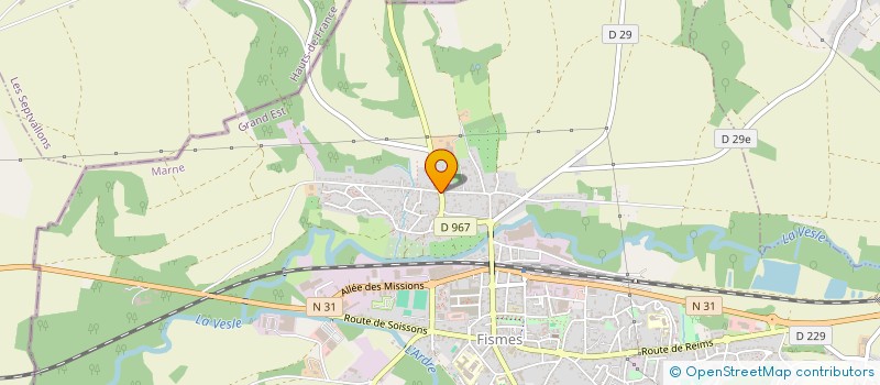 localisation de l'entreprise MONSIEUR XAVIER BAUDET à FISMES