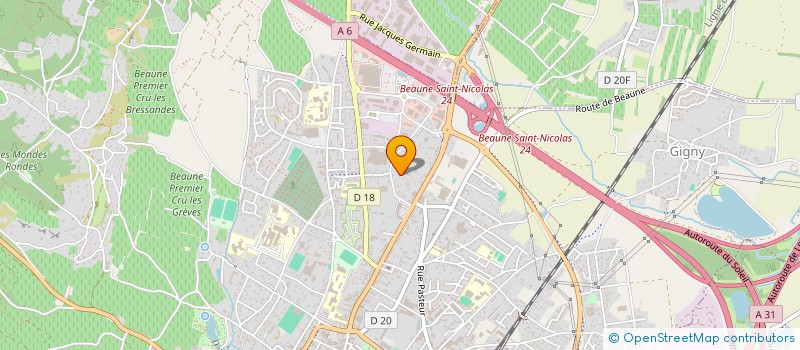 localisation de l'entreprise MONSIEUR XAVIER BAUDRILLART à BEAUNE