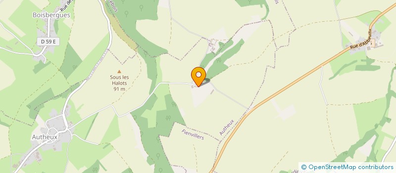 localisation de l'entreprise MONSIEUR XAVIER BAZIN  AUTHEUX