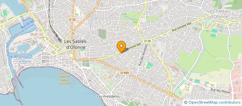 localisation de l'entreprise MONSIEUR XAVIER BAZIRE à LES SABLES D'OLONNE