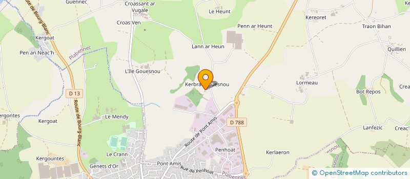 localisation de l'entreprise MONSIEUR XAVIER BELMONT à PLABENNEC