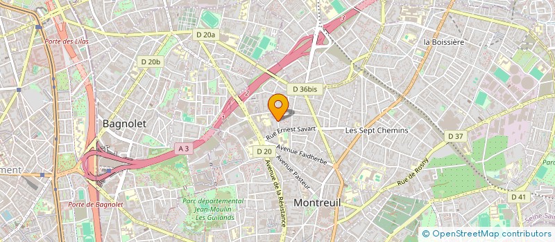 localisation de l'entreprise MONSIEUR XAVIER BERNARD à MONTREUIL