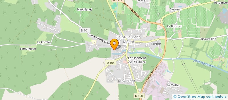 localisation de l'entreprise MONSIEUR XAVIER BERTIN  SAINT-LAURENT-MEDOC