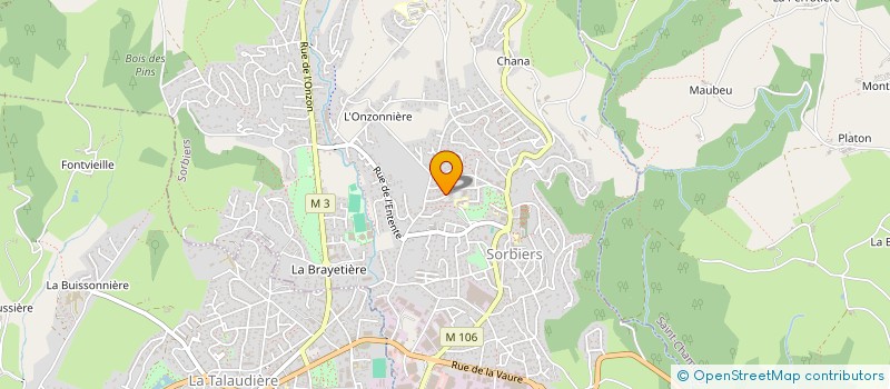 localisation de l'entreprise MONSIEUR XAVIER BESSON  SORBIERS