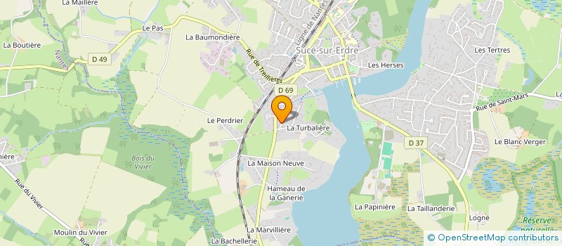 localisation de l'entreprise MONSIEUR XAVIER BLANCHARD  SUCE-SUR-ERDRE