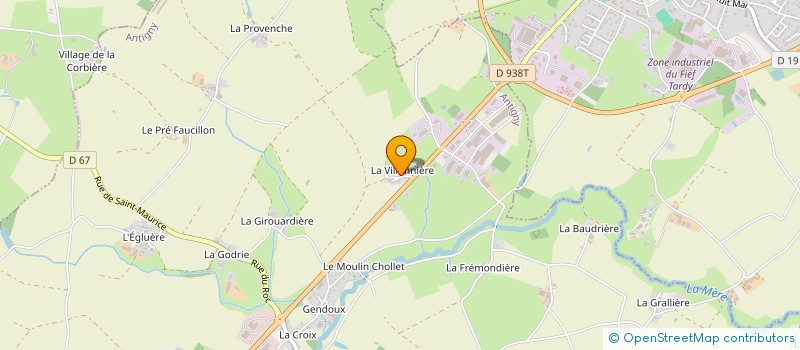 localisation de l'entreprise MONSIEUR XAVIER BOBINEAU à ANTIGNY