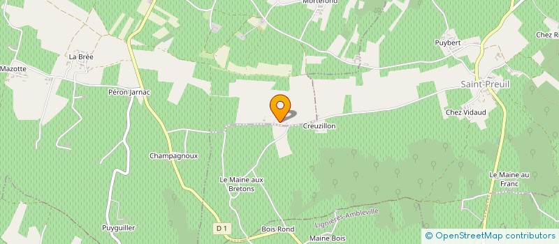 localisation de l'entreprise MONSIEUR XAVIER BOINAUD à ANGEAC-CHAMPAGNE