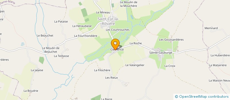 localisation de l'entreprise MONSIEUR XAVIER BOULLIER à SAINT CYR-LA-ROSIERE