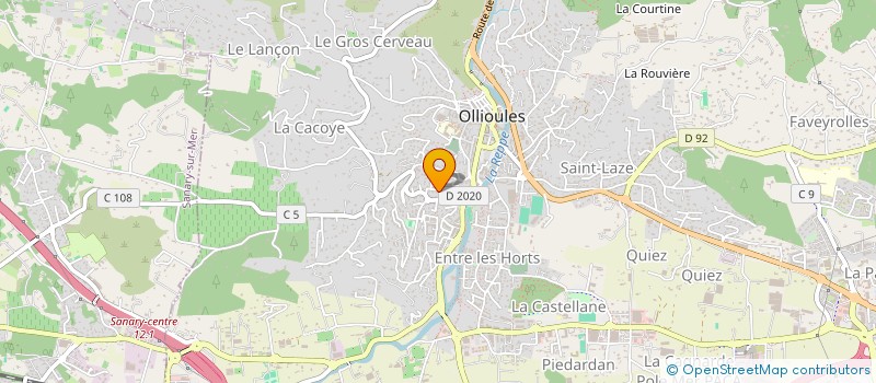 localisation de l'entreprise MONSIEUR XAVIER BOURCEY  OLLIOULES