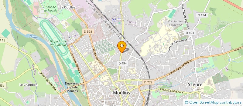 localisation de l'entreprise MONSIEUR XAVIER BOUTAMBA NDOUMBE à MOULINS
