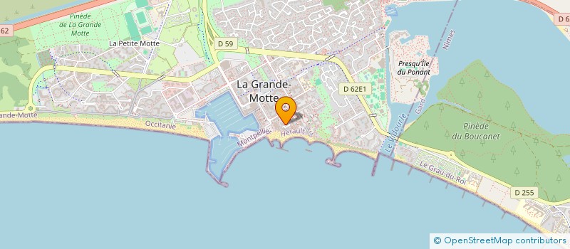 localisation de l'entreprise MONSIEUR XAVIER BOUVRY à LA GRANDE-MOTTE