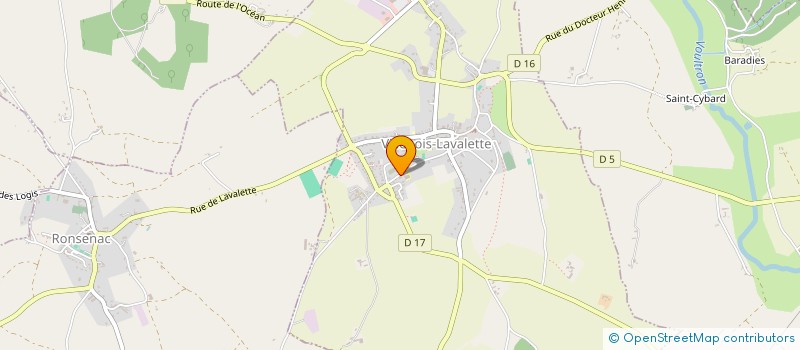 localisation de l'entreprise MONSIEUR XAVIER BRISSEAU à VILLEBOIS-LAVALETTE