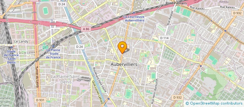 localisation de l'entreprise MONSIEUR XAVIER BUCCHIANERI  AUBERVILLIERS