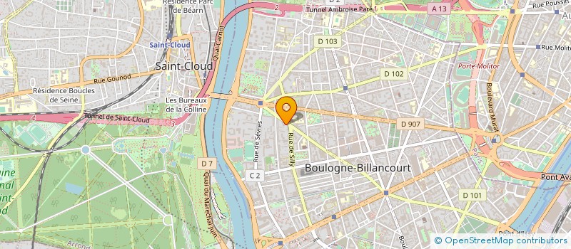 localisation de l'entreprise MONSIEUR XAVIER BUFFAT à BOULOGNE-BILLANCOURT