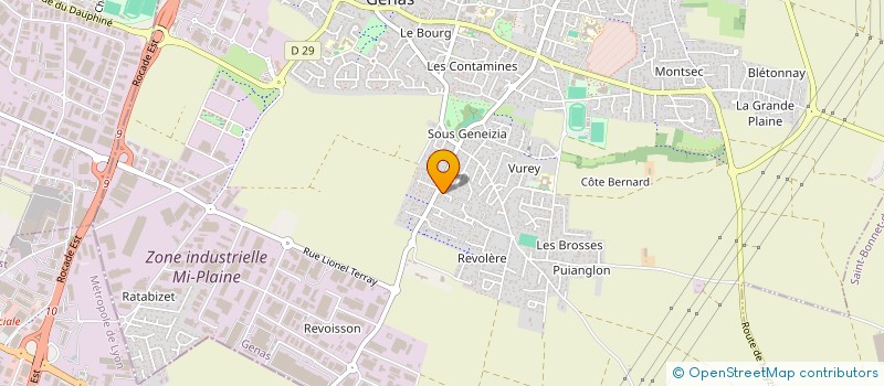 localisation de l'entreprise MONSIEUR XAVIER BUISSON  GENAS