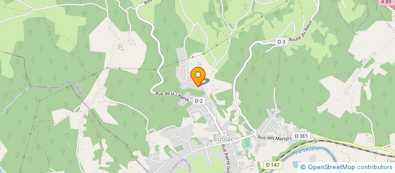 localisation de l'entreprise MONSIEUR XAVIER BUISSON  CUBLAC