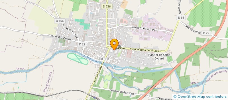 localisation de l'entreprise MONSIEUR XAVIER CAILLOUX à JARNAC