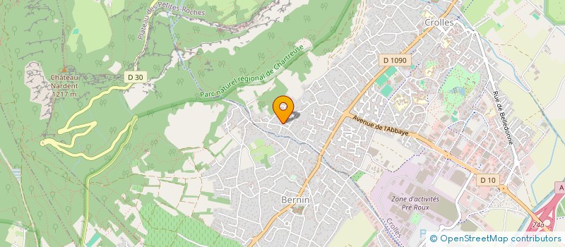 localisation de l'entreprise MONSIEUR XAVIER CANQUETEAU  CROLLES