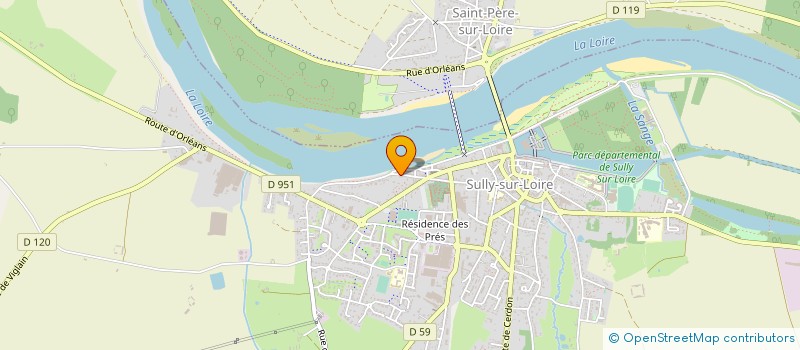 localisation de l'entreprise MONSIEUR XAVIER CHALUMEAU à SULLY-SUR-LOIRE