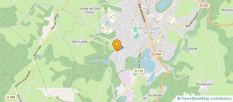 localisation de l'entreprise MONSIEUR XAVIER CHAPEYRON  SAINT-ELOY-LES-MINES