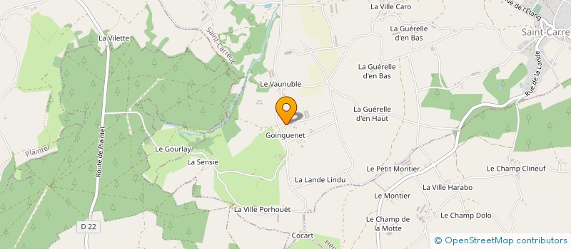 localisation de l'entreprise MONSIEUR XAVIER CHARLENT à SAINT-CARREUC