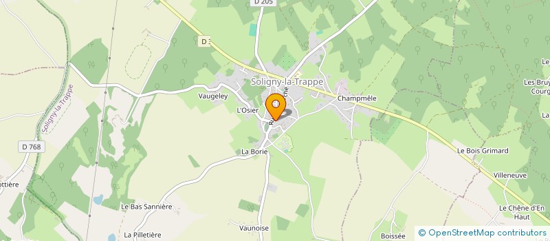 localisation de l'entreprise MONSIEUR XAVIER CHARTON à SOLIGNY-LA-TRAPPE