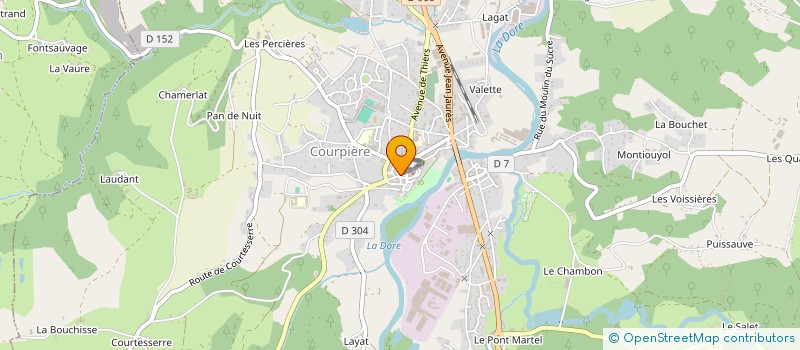 localisation de l'entreprise MONSIEUR XAVIER CHASSAING à COURPIERE