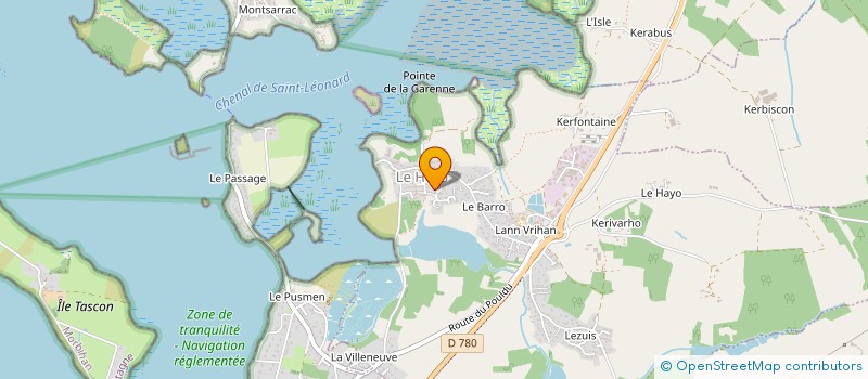 localisation de l'entreprise MONSIEUR XAVIER CHAUVEAU  LE HEZO