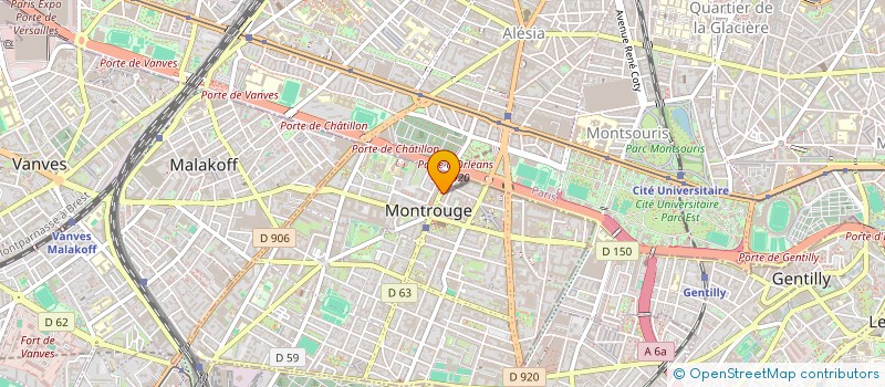localisation de l'entreprise MONSIEUR XAVIER CHAUVEAU  MONTROUGE