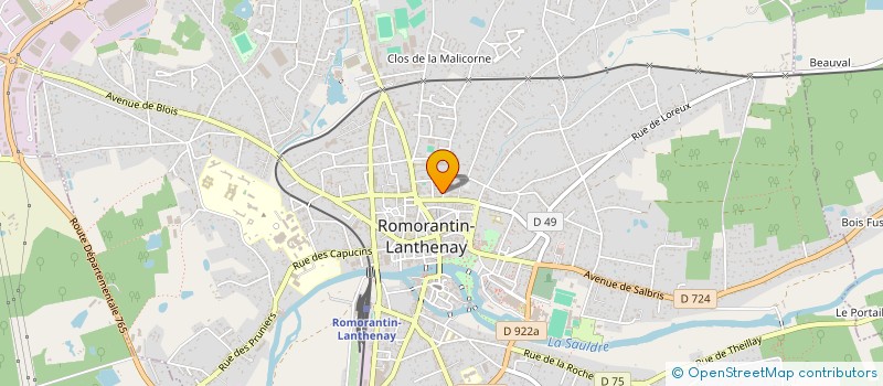 localisation de l'entreprise MONSIEUR XAVIER CHAUVET  ROMORANTIN-LANTHENAY