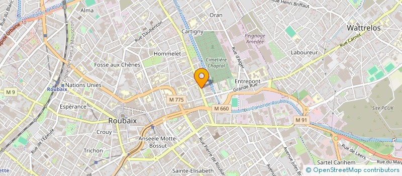 localisation de l'entreprise MONSIEUR XAVIER CHEROUTRE à ROUBAIX