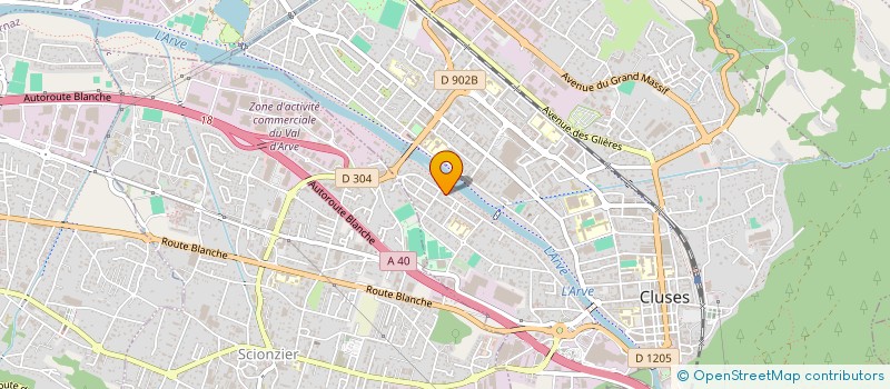 localisation de l'entreprise MONSIEUR XAVIER CHOUTEAU  CLUSES