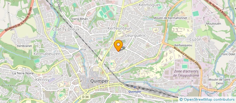 localisation de l'entreprise MONSIEUR XAVIER CLAUDIN à QUIMPER
