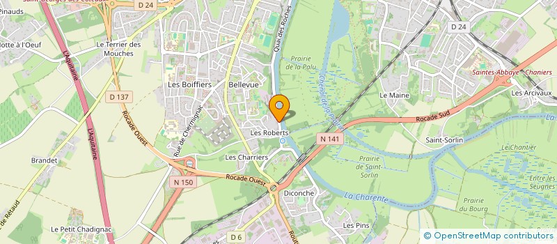 localisation de l'entreprise MONSIEUR XAVIER CLEMENCEAU  SAINTES