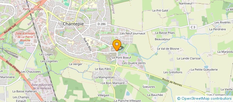 localisation de l'entreprise MONSIEUR XAVIER COLASSON  CHANTEPIE