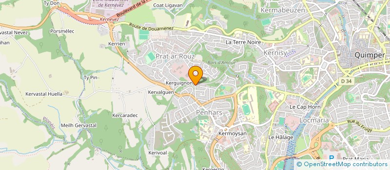 localisation de l'entreprise MONSIEUR XAVIER COLLIN  QUIMPER