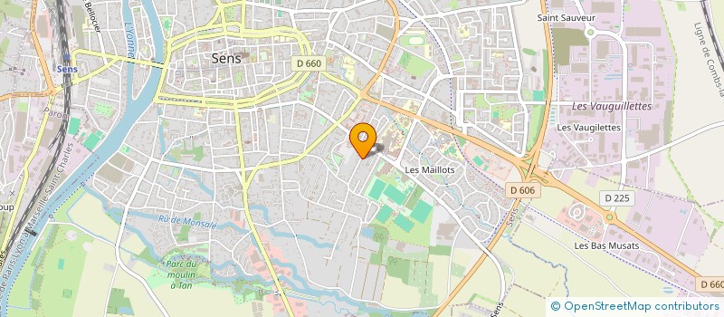 localisation de l'entreprise MONSIEUR XAVIER COLSON  SENS