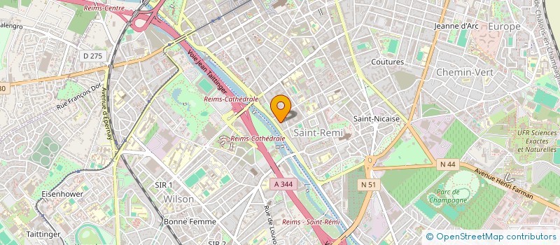 localisation de l'entreprise MONSIEUR XAVIER COQUERET à REIMS