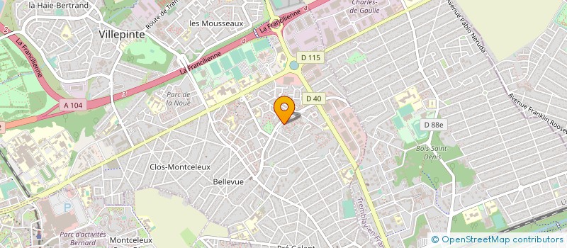localisation de l'entreprise MONSIEUR XAVIER CORALIE à VILLEPINTE