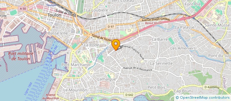 localisation de l'entreprise MONSIEUR XAVIER CORDAS  TOULON