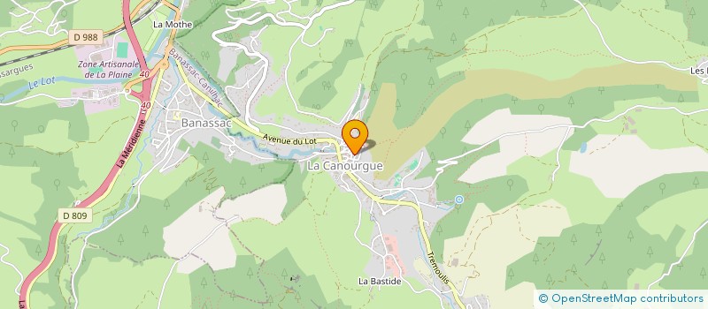 localisation de l'entreprise MONSIEUR XAVIER CORDESSE  LA CANOURGUE