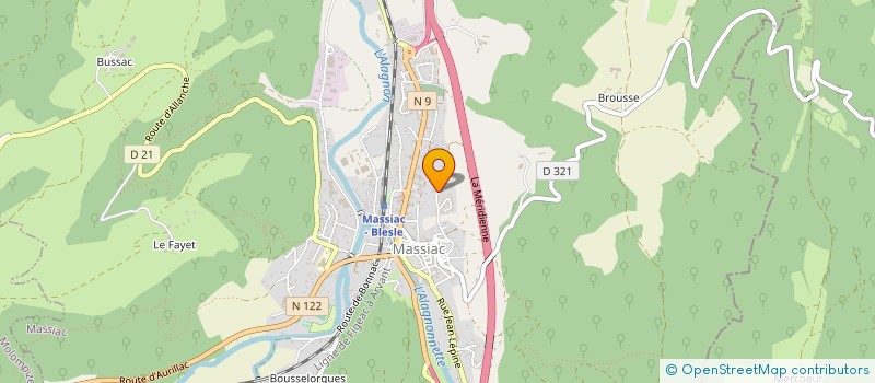 localisation de l'entreprise MONSIEUR XAVIER COURAUD à MASSIAC