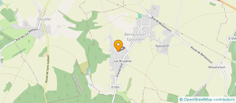 localisation de l'entreprise MONSIEUR XAVIER COUTURIER  BERTAUCOURT-EPOURDON