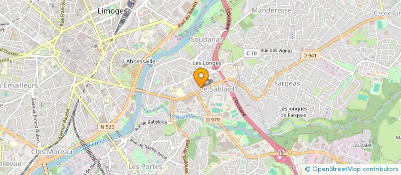 localisation de l'entreprise MONSIEUR XAVIER COUTY à LIMOGES